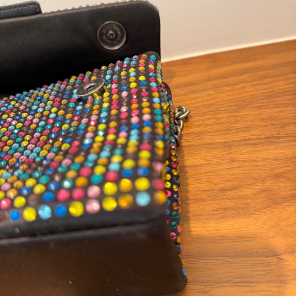 Kurt Gieger Colourful Rhinestone Bag with Black Trim - Picture 4 of 14